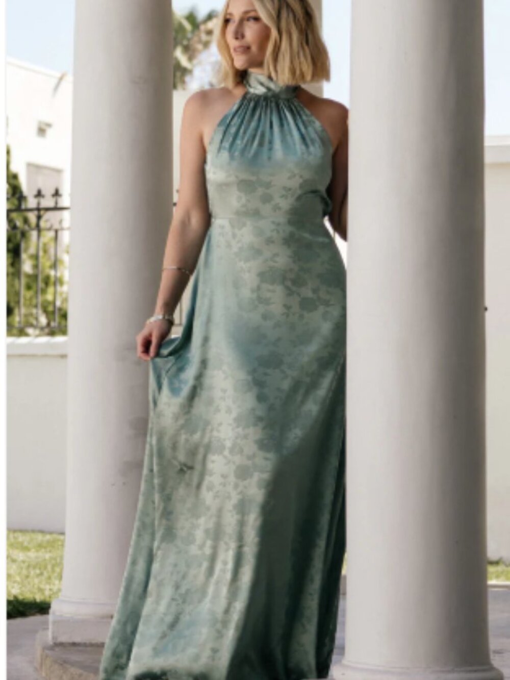 Like New Baltic Born Milan Halter Maxi Dress Size L